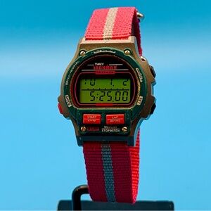 TIMEX IRONMAN TRIATHLON 8 Lap Women’s Vintage 1998 Digital Watch Works New Batt